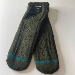 Stance Forest Slipper Socks Dark Green Large